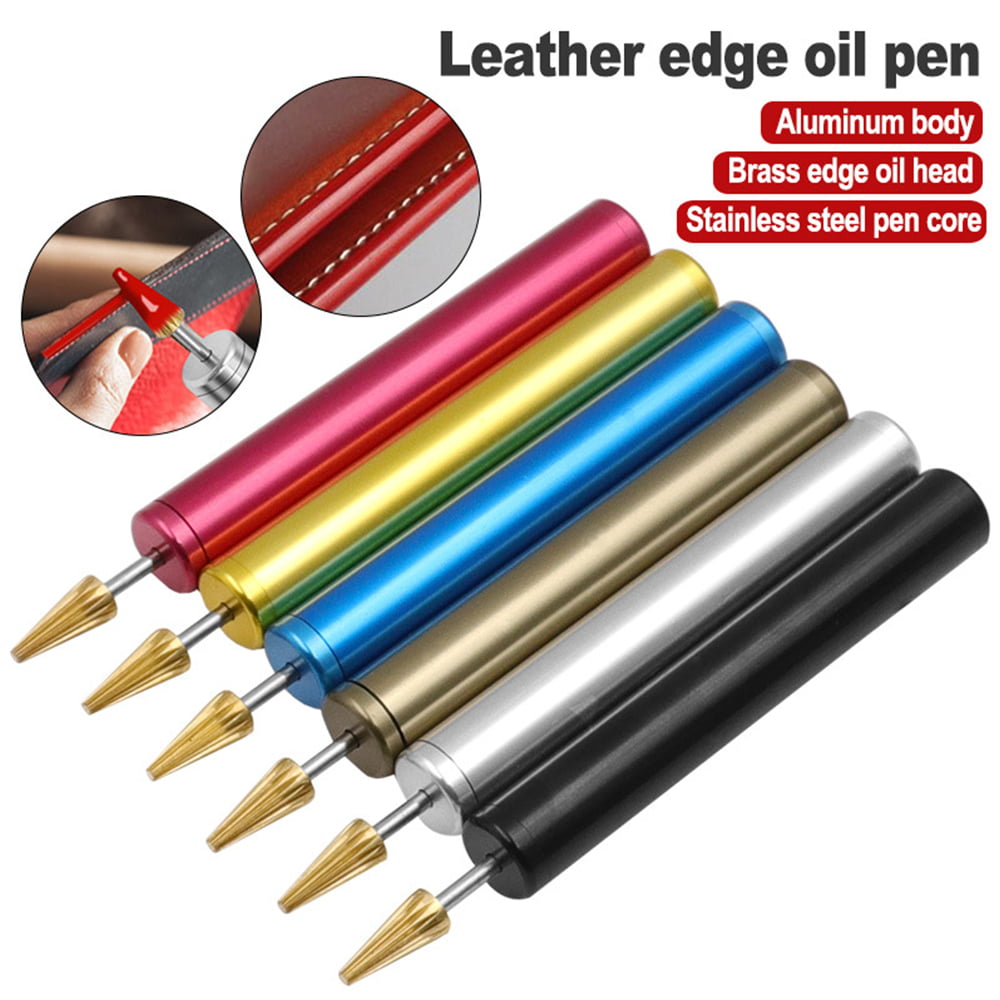 Brass Head Leather Edge Pen Top Pro Edge Dye Pen Applicator Edge Paint Roller 