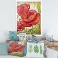 thumbnail image 3 of Designart 'Blossoming Red Poppies In Wheat Fields I' Traditional Framed Art Print, 3 of 4
