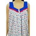 thumbnail image 6 of Bimba Mid Calf Nightwear Cotton Sleepwear Sleeveless Nursing Night Gown Dress, 6 of 7