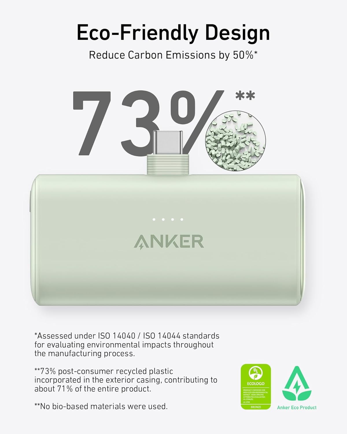 Anker iPhone 17 Portable Charger, Nano Power Bank with Built-in USB C Connector, 5,000mAh Portable Charger 22.5W, Compatible for iPhone 17 Series, Samsung S23 Series, iPad Pro/Air, AirPods, and More