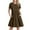 Coffee, variant on TSADFHJI Wool Skirt Long Women's Solid Color Short Sleeve Ruffled Layered Flowy Maxi Dress Xl Black