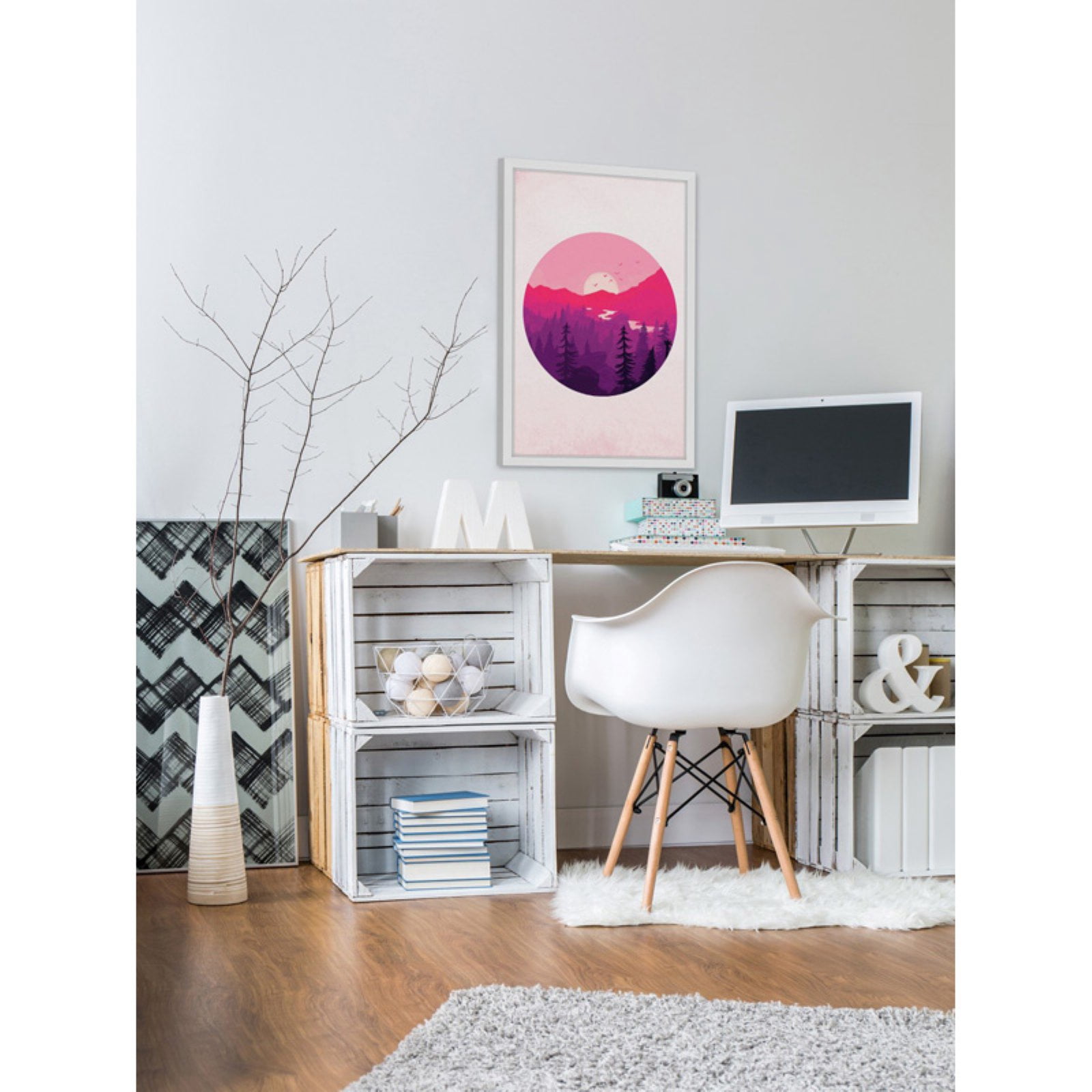 Marmont Hill "Fuchsia Sunset" Framed Painting Print