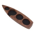 thumbnail image 4 of Boat Shape Coffee Tamper Holder Walnut Wood Coffee Distributor Holder Station For Cafe Tamper Mat Stand Tamper Station Base Pressing Powder Stable, 4 of 5