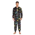 thumbnail image 5 of Adult Christmas Onesie Game Controller Adult Zipper One-Piece Pajamas Unisex Pajamas with Pockets, 5 of 6
