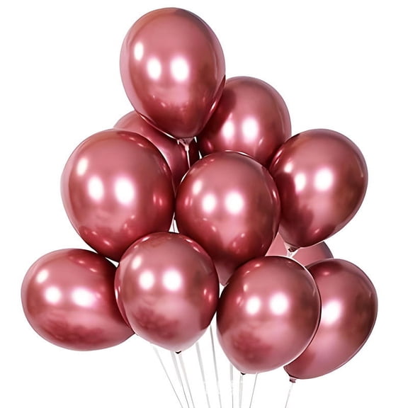 Nvzi -b Red Metallic Balloons 10 Inch 60 Pcs Chrome Balloons Latex Party Balloons for Baby Shower Christening Birthday Party Decorations