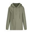 thumbnail image 3 of GigrtiJin Men Long Sleeve Hoodies Casual Fashion Button Hooded Pullover Tops Solid Color Casual Comfy Loose Blouse, 3 of 5