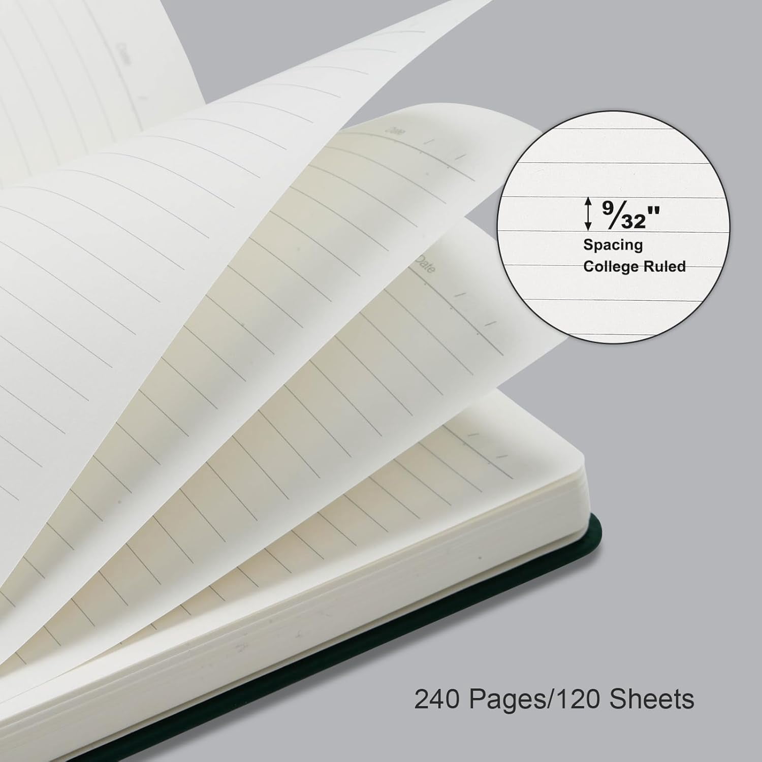 12 Pack Lined Journal Notebooks for Women & Men, 240 Pages, Medium 5.5" x 8.3", Hardcover, Journaling Notebook for Work & Note Taking, Fits for School Home Business, Journals for Women, Men