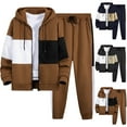thumbnail image 4 of Fmbrln Mens 2 Piece Sets Full Zip Up Long Sleeve Fleece Hooded Sweatshirts Jackets and Drawstring Elastic Waist Joggers Sweatpants with Pockets Fall Winter Fashion Outfits Sets, 4 of 4