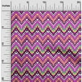 thumbnail image 2 of oneOone Viscose Chiffon Fuschia Pink Fabric Ikat Sewing Material Print Fabric By The Yard 42 Inch Wide, 2 of 5