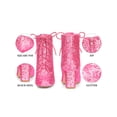 thumbnail image 3 of BLISSFUL STEP Women's Ankle Boots Chunky Heel Lace Up Side Zip Square Toe Party Boots Pink 7, 3 of 6