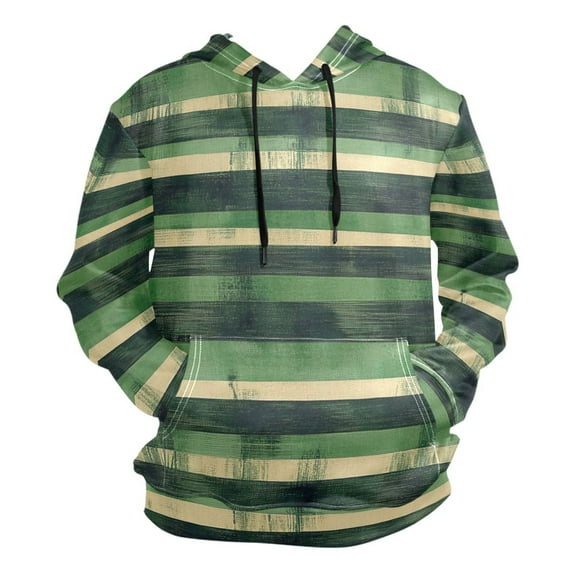 Green Lines Blurred Men’s Hoodies Sweatshirt Fleece Jackets Long Sleeve Sweatshirts
