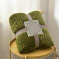 thumbnail image 2 of Throw Blanket Cozival Textured Waffle Weave Flannel Throw Blanket, Soft And Lightweight for Sofa, Bed, Or Air Conditioning Use, Cozy Nap Companion in Solid Colors, 39X55 Inch, Waffle Blanket, Green6, 2 of 5