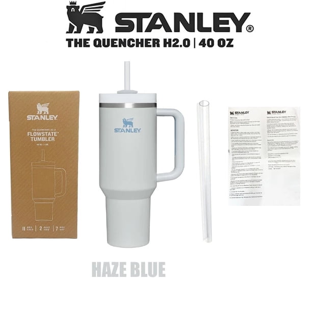 40oz Stanley Adventure Quencher H2.0 Tumbler With Handle Stainless Steel Vacuum Insulated Car Mug Thermal Iced Travel Cup