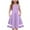 Purple, variant on FAIWAD Girls Dress Casual Round Neck Sleeveless A Line Dresses Kids Knee Length Princess Party Wedding Dresses 5-13Y