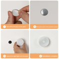 thumbnail image 3 of 3 Color LED Night Light Battery Powered Convenient Mini Round Night Lamp Suitable For Home Bedroom Cabinet Wardrobe Battery Powered, 3 of 5