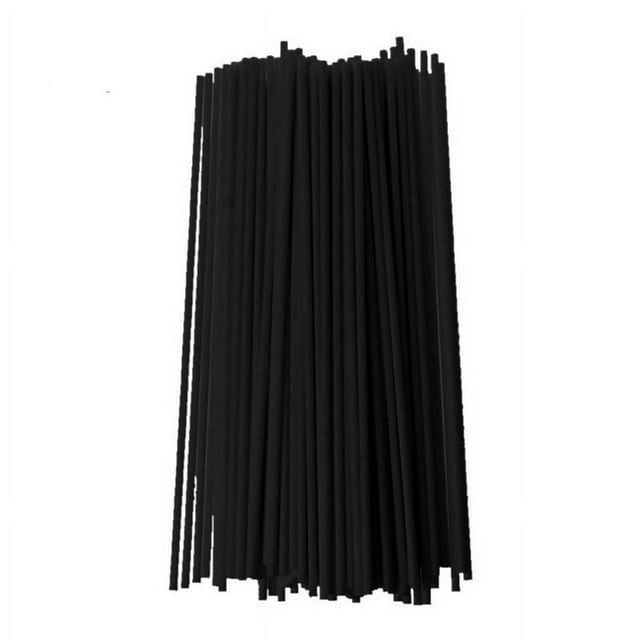 MesaSe 50PCS Reed Diffuser Sticks 7.9 Inch Natural Rattan Wood Sticks Essential Oil Aroma Diffuser Sticks Refill Replacement for Aroma Fragrance (Black)