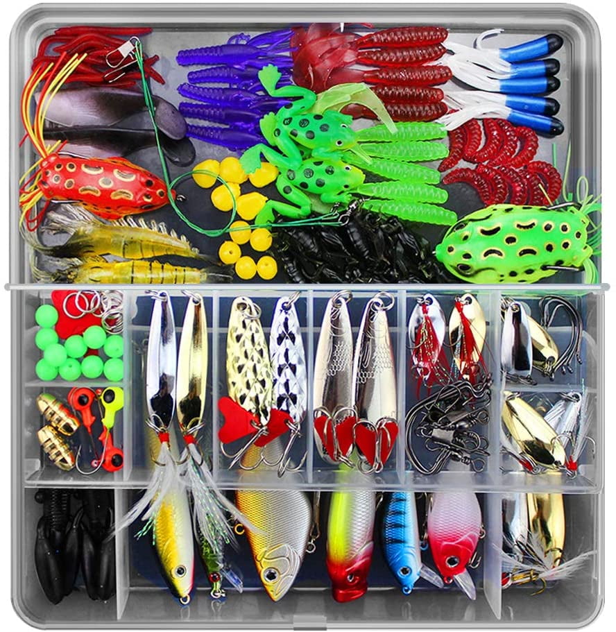 141pcs Fishing Accessories Kit Fishing Lures Baits Crankbait Swimbaits