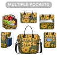 thumbnail image 2 of OBREWU Sunflower Womens Lunch Box for Work,Insulated Large Sunflower Lunch Bag for Women,Loncheras Para Mujer,Leakproof Adult Lunch Bag for Work,Beach,Travel,Picnic,Camping, 2 of 7