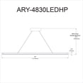 thumbnail image 5 of ARY-4830LEDHP-PC Dainolite Array - 48 Inch 30W 1 LED Horizontal Pendant-Polished Chrome Finish, 5 of 7