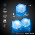 thumbnail image 4 of Windy City Novelties 12 - Pack LED Glow Ice Cubes - Reusable & Non-Freezing - Blue, 4 of 6