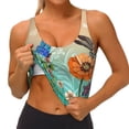 thumbnail image 3 of KLL Colorful Plants And Insects for Workout Tank Tops for Women,U Back Fitness Top Built in Shelf Bras Padded Fit for Yoga Gym-Medium, 3 of 8