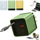 thumbnail image 1 of wonima11 3 in 1 Gan Charger, Scalable 80w Max Fast Charger Module, Charger Retractable Wall Plug with Type-C Cable and 2 USB Ports for Phones, Tablets (Green), 1 of 1