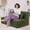 Green, variant on Jakoola Folding Sofa Bed - Convertible Floor Couch with High-Density Foam and Comfortable Corduroy Cover, Portable Chair for Livingroom and Small Spaces, with Pillow and Fitted Bag, Gray, Twin