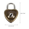 thumbnail image 2 of 12pcs Practical Heart Shape Padlock Mini Cabinet Lock Drawer Lock for Luggage, 2 of 8