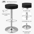 thumbnail image 5 of WATERJOY Adjustable Round Bar stools, PU Seat Swivel Bar Stool with footrest, 5 of 9