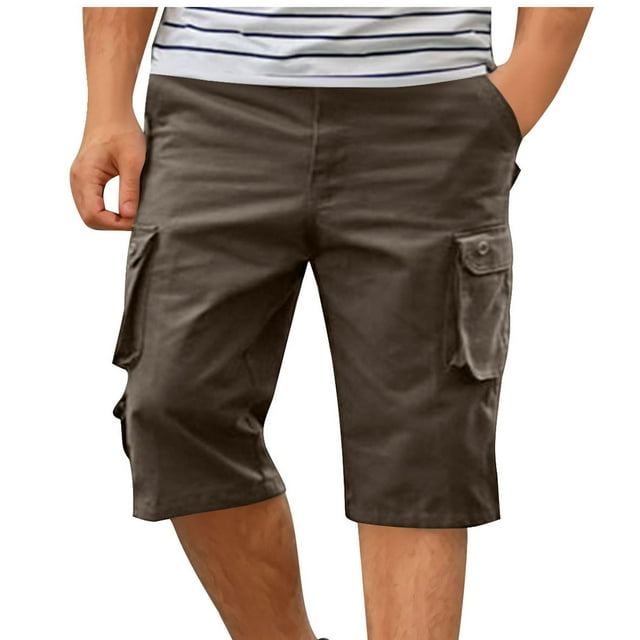 Shorts pour Hommes Grande Taille Shorts Cargo pour Hommes Shorts Cargo pour Hommes Grande Taille Coupe Décontractée Coton Décontracté Été Plein Air Voyage Randonnée Travail Shorts avec Multiples Poches