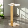 thumbnail image 2 of Take Me Home Demarrion Gold Side Table with a shiny brass frame, 2 of 3