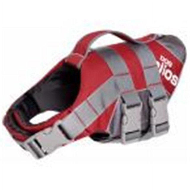 Pet Life HA3RDSM Helios Splash-Explore Outer Performance 3M Reflective And Adjustable Buoyant Dog Harness- Red - Small