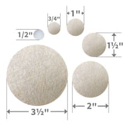 Super Sliders Felt Furniture Pads and Grippers, Beige, 108 Pieces, Assorted Sizes