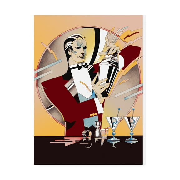 Trademark Fine Art 'Tending Bar' Canvas Art by David Chestnutt