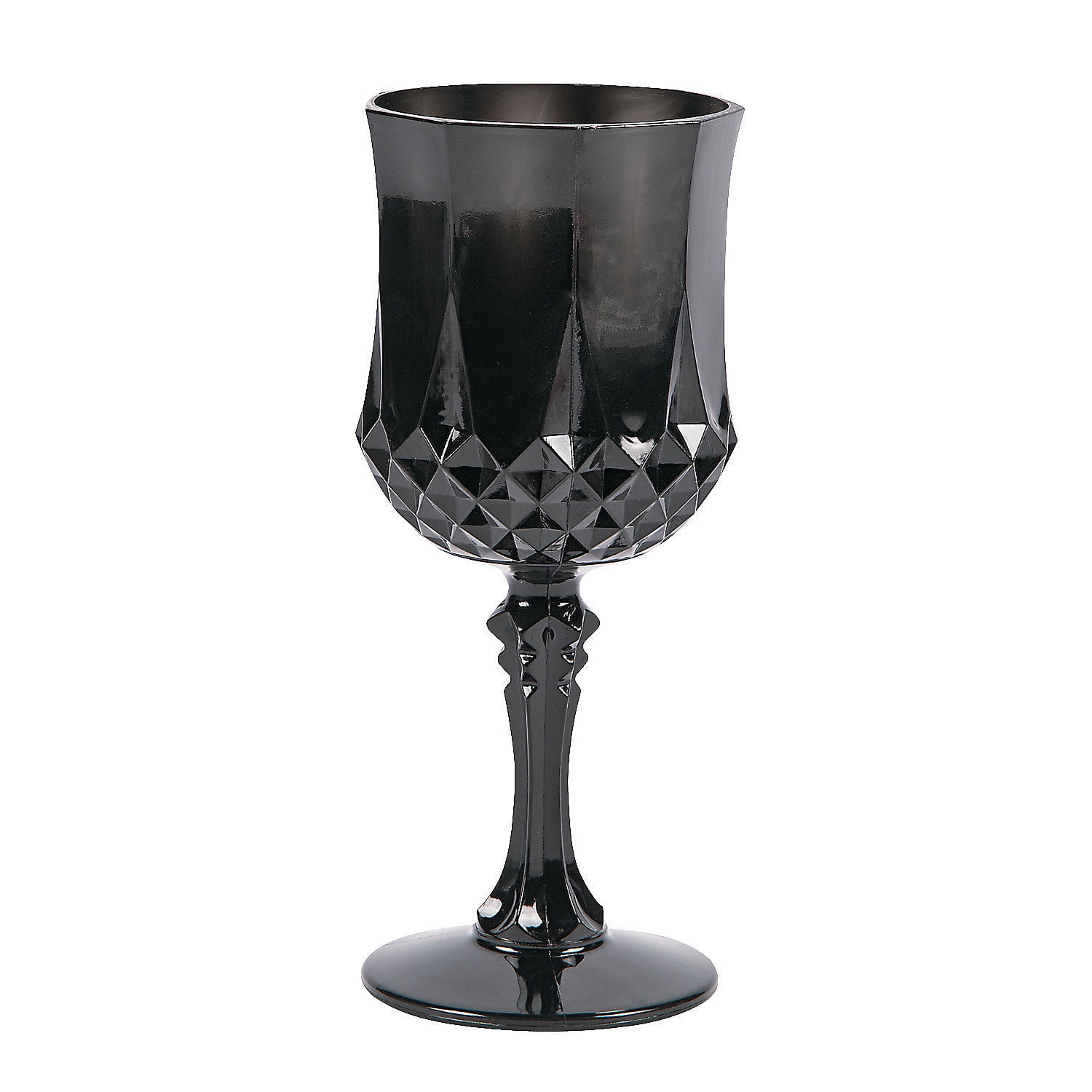 12ct patterned plastic wine glasses