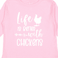 thumbnail image 4 of Inktastic Life is Better with Chickens Boys or Girls Long Sleeve Toddler T-Shirt, 4 of 5