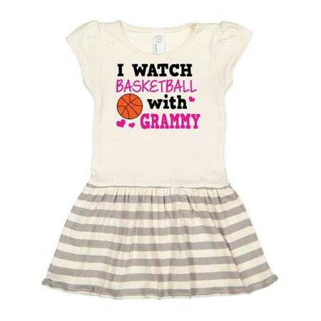 

Inktastic I Watch Basketball with Grammy Gift Toddler Girl Dress