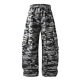 thumbnail image 5 of CONROSES Mens Baggy Cargo Pants Camouflage Pants for Men Casual Wide Leg Elastic Waist Drawstring Streetwear Sports Joggers With Pockets, 5 of 5