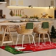 thumbnail image 4 of Merry Christmas Kitchen Rugs and Mats Set of 2,Red Snowman Wreath Santa Claus Tree Xmas Winter Holiday Sink Floor Mat Non Skid Washable for Home Farmhouse Christmas Decor 17"x47"+17"x30", 4 of 6
