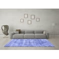 thumbnail image 3 of Ahgly Company Machine Washable Indoor Square Persian Blue Traditional Area Rugs, 5' Square, 3 of 4