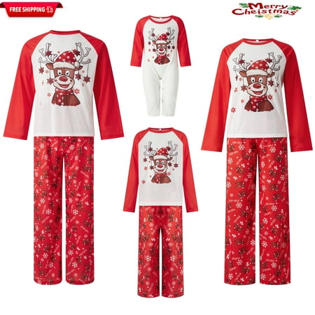 

Christmas Pajamas For Family - Family Christmas PJs Matching Sets Red