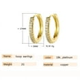 thumbnail image 5 of Simple Style Womens Round Ear Buckle Earrings, Fashion Jewelry, Individually Packed (1 Pair), 5 of 5