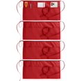 thumbnail image 1 of Delantal de Cintura Utopia Wear Paquete de 4 para Meseros Rojo 30 cm, 1 of 6