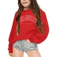 thumbnail image 3 of LUOGENLI Girls Hoodies Size 10-12 Girls Casual Crewneck Sweatshirts Long Sleeve Cute Pullover Oversized Lightweight Tops Girls Hoodies Size 14-16 Full Zipper Girls Sweatshirts 10-12 Red 7-8 Years, 3 of 8