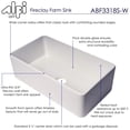 thumbnail image 5 of ALFI brand ABF3318S 33" White Thin Wall Single Bowl Smooth Apron Fireclay Kitchen Farm Sink, 5 of 10