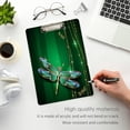 thumbnail image 5 of GZHJMY Green Dragonfly Acrylic Clipboard Letter Size 9" x 12.5" Decorative Clipboard with Low Profile Gold Metal Clip for Office School Student Women Whiteboard Clipboards, 5 of 7