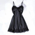 thumbnail image 2 of Ropa interior sexy Pijamas divertidos para el hogar Tentación sexy para mujer Camisón con tirantes de encaje y escote en V, 2 of 5