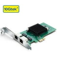 thumbnail image 1 of 10Gtek Intel 82576 Puce 1.25G Gigabit Ethernet Convergé Adaptateur Réseau (NIC), Double RJ45 Ports Cuivre, PCI Express 2.0, 1 of 6