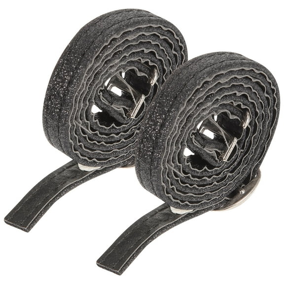Heel Straps with Detachable Buckle for Decoration Grey PU Leather Adjustable and Versatile 1 Pair