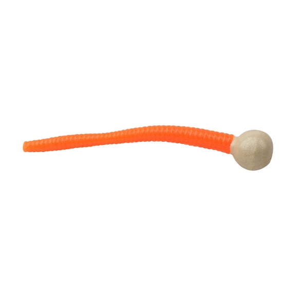 Berkley PowerBait® Floating Mice Tails, 2 in, Worms, Pearl White/Fluorescent Orange (15 Count)
